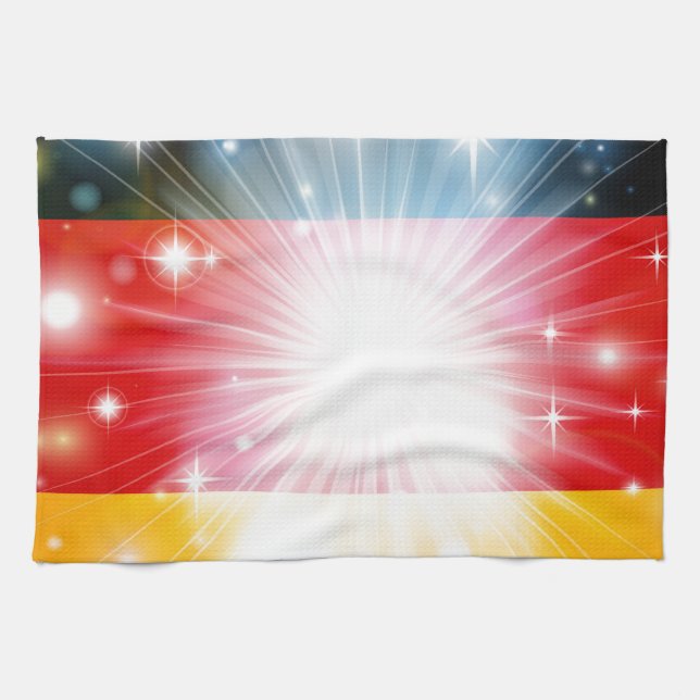 German flag background tea towel (Horizontal)
