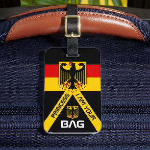 German Flag, bag tags, Germany / Personalised Luggage Tag