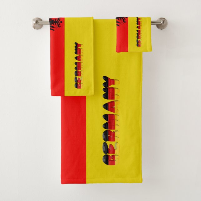 German flag bath towel set (Insitu)