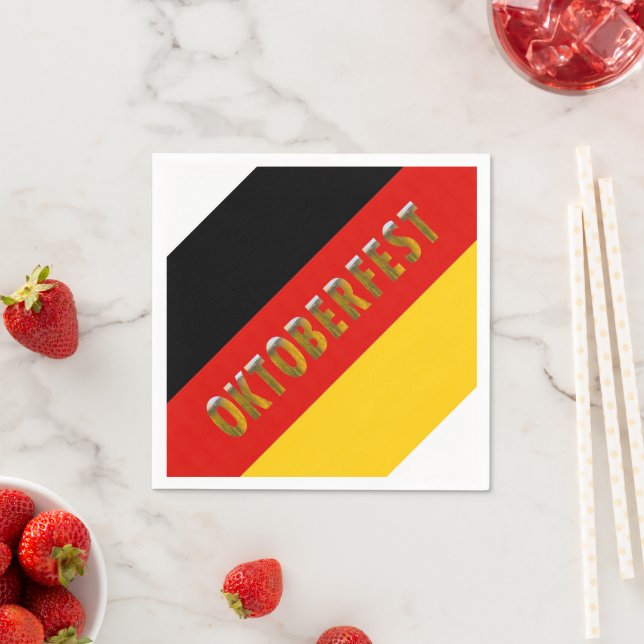 German Flag Beer Festival Oktoberfest Napkin (Insitu)