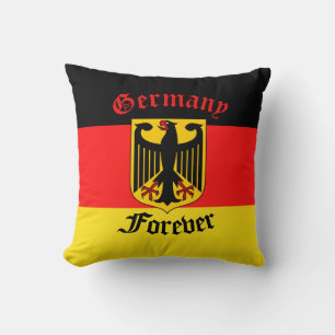 German flag, black eagle, Germany forever Cushion