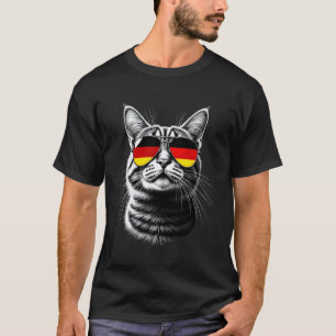 German Flag Cat wearing Sunglasses Germany Flag T-Shirt