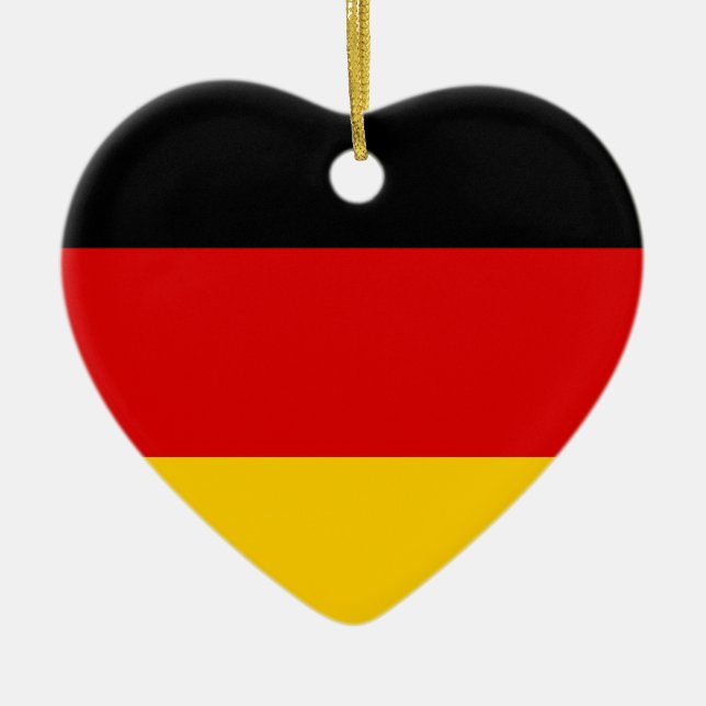 German Flag Ceramic Tree Decoration (Front)
