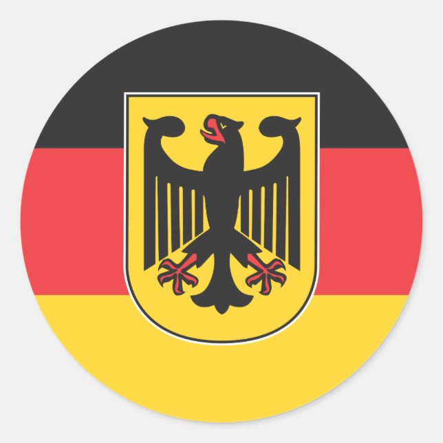 German Flag Classic Round Sticker (Front)