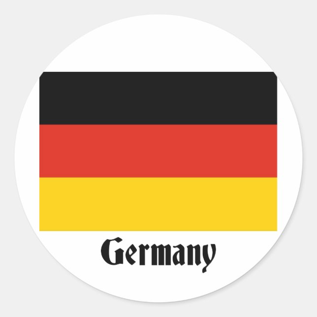 German Flag Classic Round Sticker (Front)