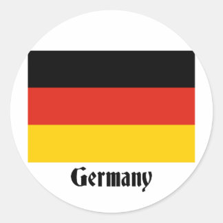 German Flag Classic Round Sticker