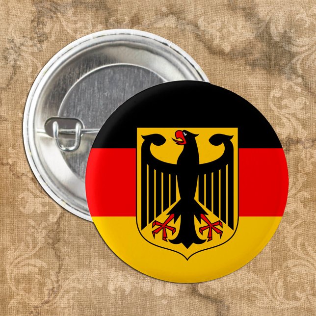 German flag & Coat of Arms, Deutschland/sport fans 3 Cm Round Badge (Creator Uploaded)