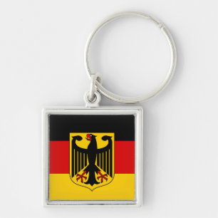 German flag & Coat of Arms, Deutschland/sport fans Key Ring