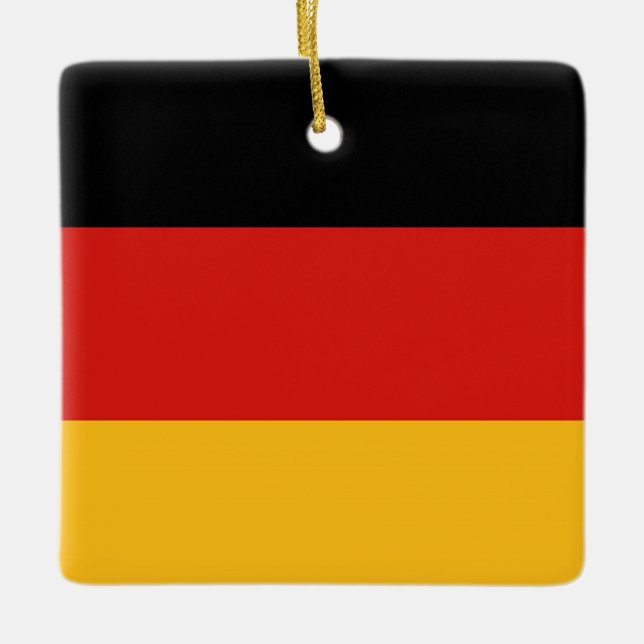 GERMAN FLAG COLORS + your ideas Ceramic Ornament (Front)
