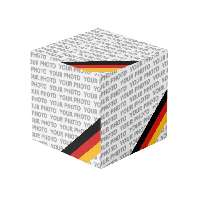 GERMAN FLAG COLORS + your ideas Cube (Front Angled)