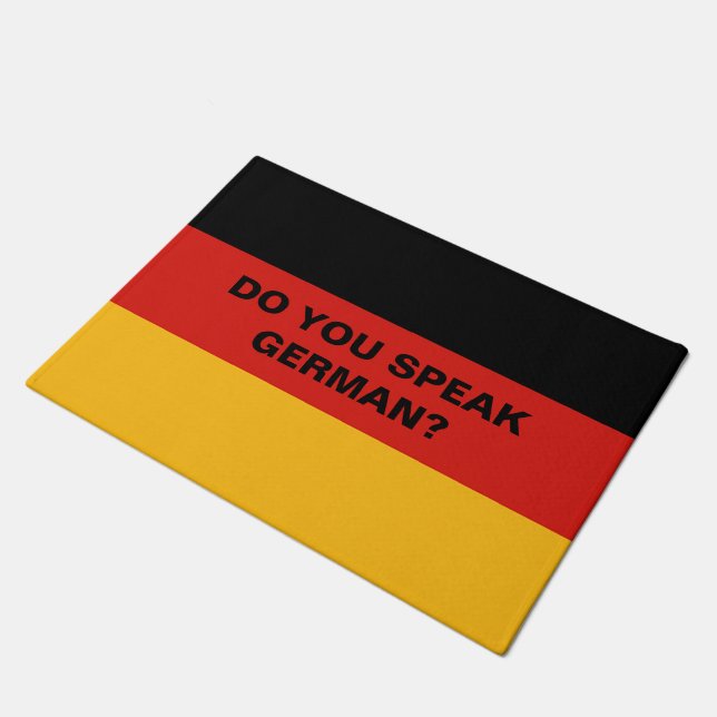 GERMAN FLAG COLORS + your ideas Doormat (Angled)