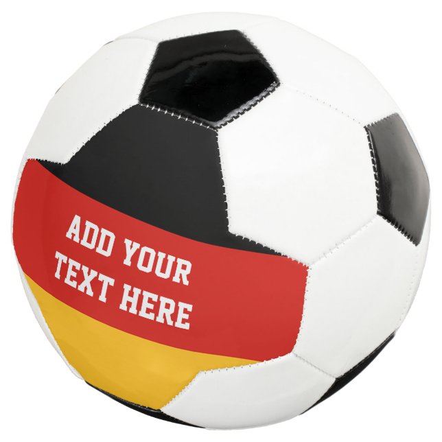 GERMAN FLAG COLORS + your ideas Soccer Ball (Three Quarter)