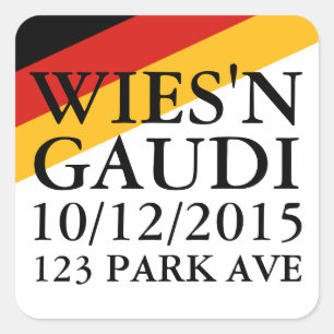 GERMAN FLAG COLORS + your ideas Square Sticker