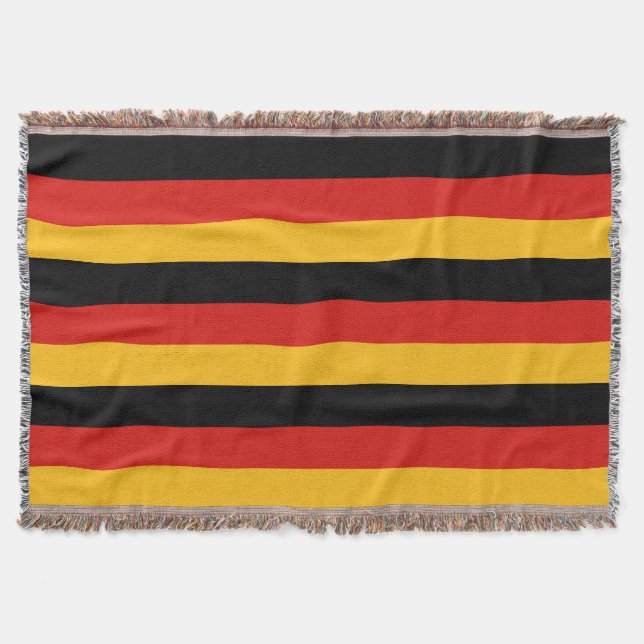 GERMAN FLAG COLORS + your ideas Throw Blanket (Front)