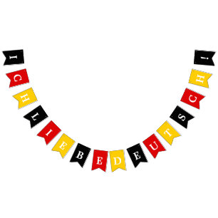 German Flag Colours Black Red Gold Custom Words