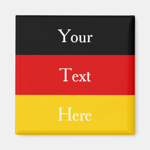 German Flag Colours Black Red Gold Personalised Magnet
