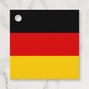 German Flag Colours Black Red Gold Personalizable Favour Tags