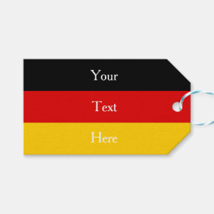 German Flag Colours Red Black Gold Personalised Gift Tags