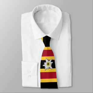 German Flag Colours Stripes with Edelweiss Tie