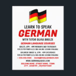 German Flag Design, German Language Course Advert Flyer<br><div class="desc">German Flag Design,  German Language Course Advertising Flyers By The Business Card Store.</div>
