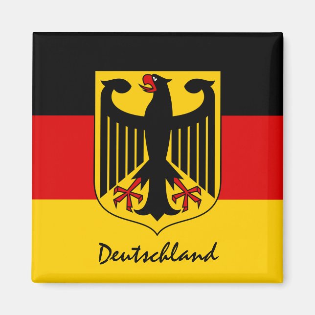 German flag & Deutschland holiday/sports fans Magnet (Front)
