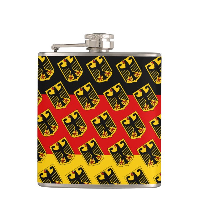 German flag & Eagle, Germany patriots /Deutschland Hip Flask (Front)