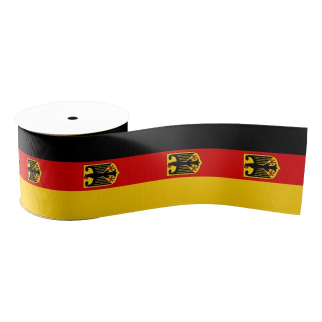 German Flag & Eagle Germany travel, holiday/sports Grosgrain Ribbon (Spool)