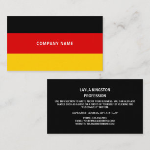 German Flag, Flag of Germany Business Card