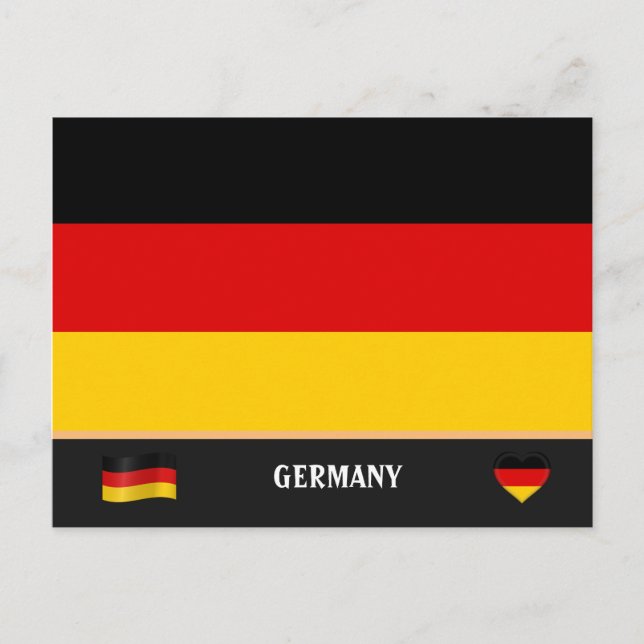 German Flag & German country travel / Germany Postcard (Front)