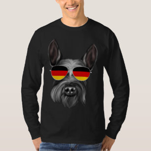 German Flag Giant Schnauzer Dog Germany Pocket T-Shirt