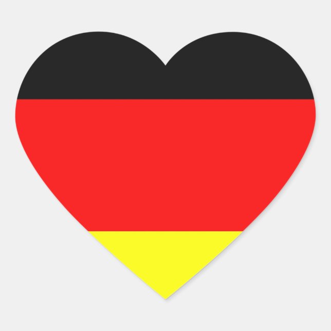 German Flag Heart Heart Sticker (Front)