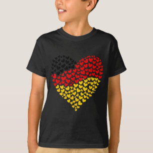 German Flag Heart Of Pion For Germany Women Kids T-Shirt