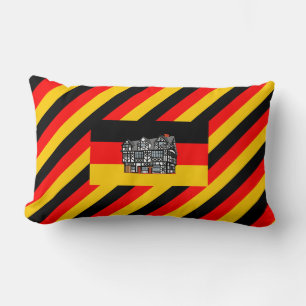 German Flag House Throw Pillow