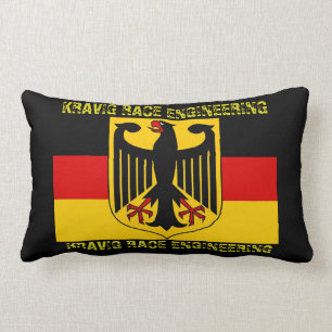 GERMAN FLAG INSPIRED LOGO DESIGN -MAKE IT YOUR OWN LUMBAR CUSHION
