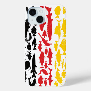 German Flag Made of Fish – Fishing Design for Angl iPhone 15 Case