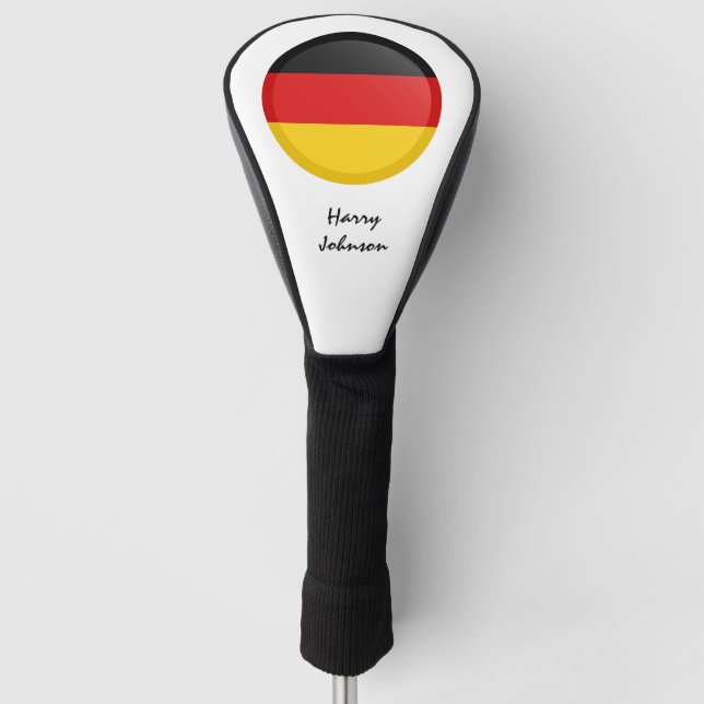 German Flag & Monogrammed Golf Clubs Covers (Front)