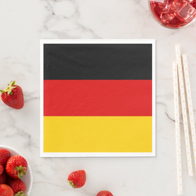 German flag napkin (Insitu)
