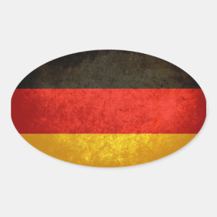 German Flag Oval Sticker
