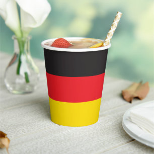German flag paper cups