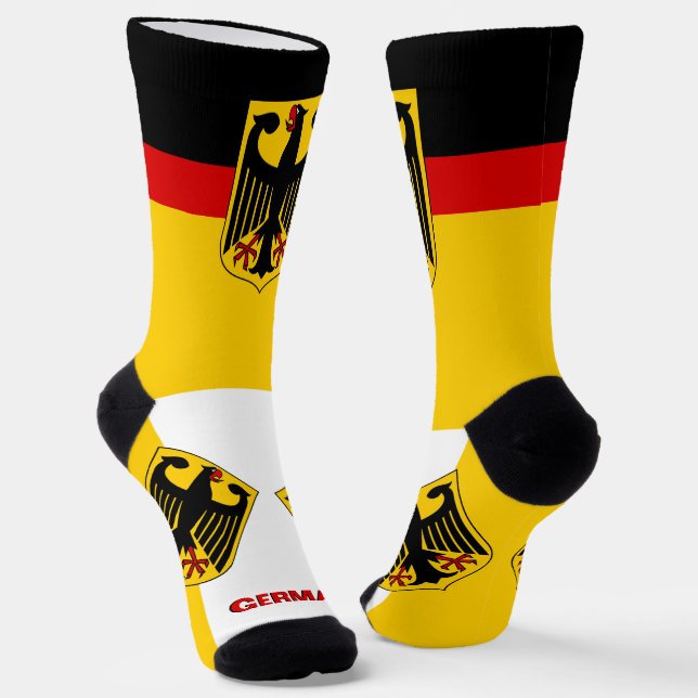 German Flag Patriotic, Sustainable Germany Premium Socks (Angled)