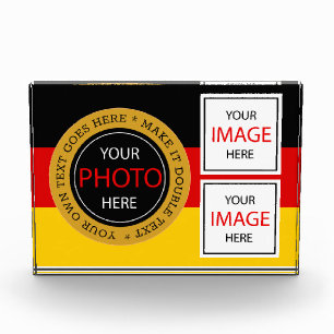 German Flag Photo Block & Germany glass frames