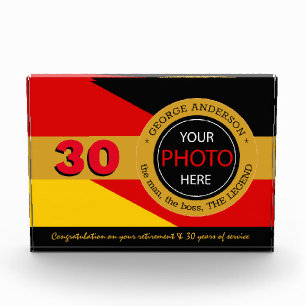 German Flag Photo Block & Germany / name badge