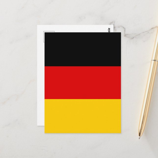 German flag postcard (Front/Back In Situ)