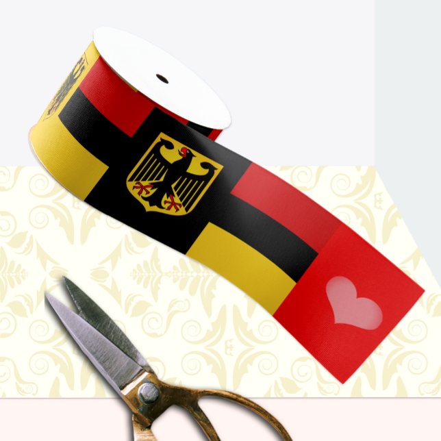 German Flag Ribbon, Eagle, Heart, Germany Satin Ribbon (Creator Uploaded)