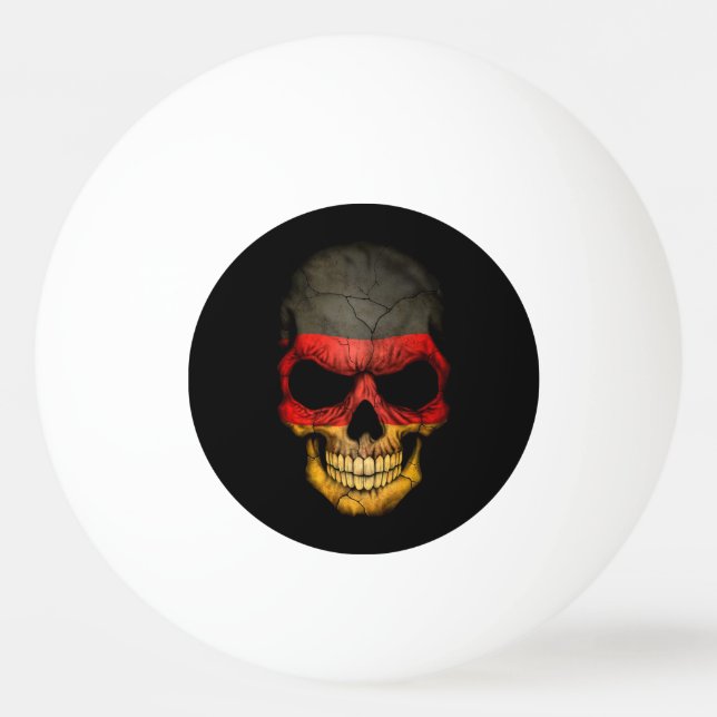 German Flag Skull Ping Pong Ball (Front)