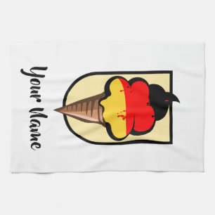 German flag summer ice cream Deutschland Tea Towel