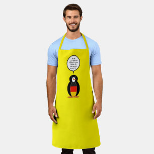 German Flag Talking Ms Penguin Personalised Apron