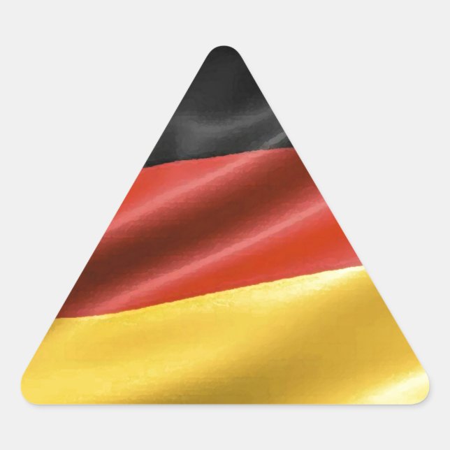 German Flag Triangle Sticker (Front)