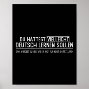 German Flag _ _ Vielleicht Deutsch Lernen Poster