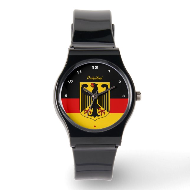 German Flag Watch, Germany patriots /sport Watch (Front)